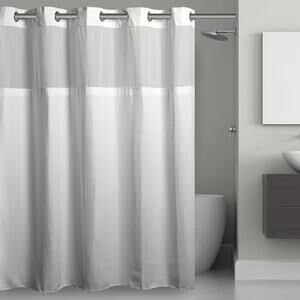 Hookless White Waffle 3-in-1 Fabric Shower Curtain w/ Liner 71”x86” – NEW!